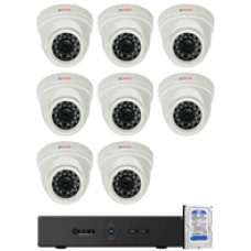 8 dome kamer&aacute;s AHD CP PLUS rendszer
