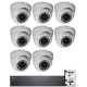 8 vari. dome kamerás HDCVI CP PLUS rendszer