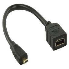 Valueline Valueline nagysebess&eacute;gű HDMI&trade; k&aacute;bel Ethernet &aacute;tvitellel, HDMI&trade; micro - HDMI&trade; bemeneti csatlakoz&oacute;, 0,20 m, fekete