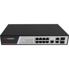 Hikvision DS-3E2310P menedzselhető PoE switch, 8x 10/100 PoE(125W) + 2x gigabit combo port