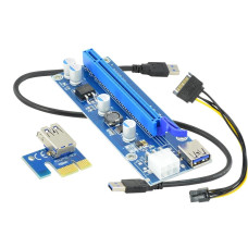 Akyga Riser PCI-E 1x - 16x AK-CA-64 USB 3.0, 6-pin, SATA, 009s AK-CA-64 Akyga Riser PCI-E 1x - 16x AK-CA-64 USB 3.0, 6-pin, SATA, 009s AK-CA-64