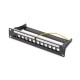 DIGITUS Patch panel 10'' 12-port  1U modular Keystone, tray, black DN-91420
