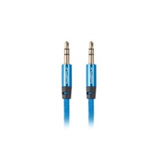Lanberg Premium Cable Audio Mini jack 3,5mm 3pin, 1m Blue CA-MJMJ-10CU-0010-BL