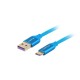Lanberg Premium cable USB-C(M)-A(M) 2.0 1M Blue CA-USBO-21CU-0010-BL