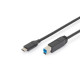 Cable USB 3.1 Gen.2 SuperSpeed+ 10Gbps Type USB C/B M/M black 1m AK-300149-010-S