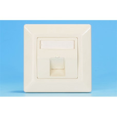 NIKOMAX 1 portos illesztőkeret feh&eacute;r, 80x80 mm NMC-PL80X80-1PA-WT