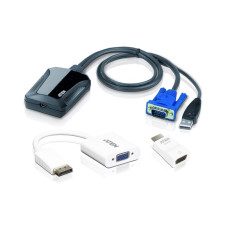 ATEN CV211CP Laptop USB KVM Console Crash Cart Adapter IT Kit CV211CP-AT ATEN CV211CP Laptop USB KVM Console Crash Cart Adapter IT Kit CV211CP-AT