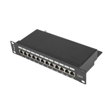 Lanberg Patch Panel 10'', 12 port 1U, cat.6, black PPF6-9012-B Lanberg Patch Panel 10'', 12 port 1U, cat.6, black PPF6-9012-B