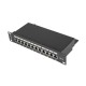 Lanberg Patch Panel 10'', 12 port 1U, cat.6, black PPF6-9012-B
