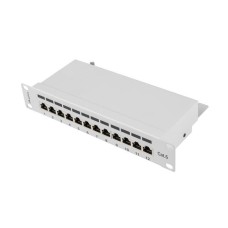 Lanberg Patch Panel 10'', 12 port 1U, cat.6, grey PPF6-9012-S