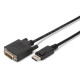 Cable Displayport w/interlock 1080p 60Hz FHD Type DP/DVI-D (24+1) M/M black 2m AK-340306-020-S Cable Displayport w/interlock 1080p 60Hz FHD Type DP/DVI-D (24+1) M/M black 2m AK-340306-020-S
