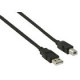Valueline USB 2.0 Kábel USB A Dugó - USB-B Male Kerek 0.5 m Fekete VLCP60100B05