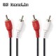 RCA 2xDugó -2x Dugó 1m Nedis CAGP24200BK10 RCA 2xDugó -2x Dugó 1m Nedis CAGP24200BK10