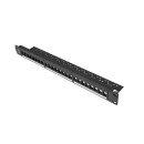 Lanberg keystone Patch Panel 19'', 24 port  1U, black PPKS-1024-B