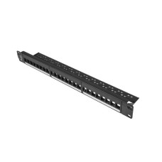 Lanberg keystone Patch Panel 19'', 24 port  1U, black PPKS-1024-B