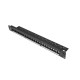 Lanberg keystone Patch Panel 19'', 24 port  1U, black PPKS-1024-B