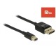 Delock cable Displayport (M) -> Displayport mini (M) v1.4 8K 2m black 84928 Delock cable Displayport (M) -> Displayport mini (M) v1.4 8K 2m black 84928
