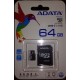 ADATA 64GB Premier Pro MICROSDXC, R/W up to 100/80 MB/s, Adapterrel AUSDX64GUI3V30SA2-RA ADATA 64GB Premier Pro MICROSDXC, R/W up to 100/80 MB/s, Adapterrel AUSDX64GUI3V30SA2-RA