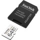 Sandisk 64GB microSDXC High Endurance CL10 U3 V30 + adapterrel SDSQQNR-064G / 183566