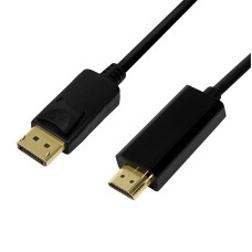 LOGILINK - DisplayPort cable, DP 1.2 to HDMI 1.4, black, 2m CV0127 LOGILINK - DisplayPort cable, DP 1.2 to HDMI 1.4, black, 2m CV0127