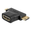 DELOCK Adapter HDMI-A female  HDMI-C + HDMI-D male