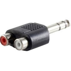 Jack - RCA &aacute;talak&iacute;t&oacute; adapter (3.5 mm sztereo Jack dug&oacute; - 2 RCA aljzat) fekete sz&iacute;nű Tru Components 1559822