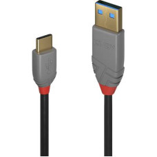 LINDY USB 2.0 Csatlakozókábel [1x USB 2.0 dugó, A típus - 1x USB-C dugó] 0.5 m Fekete