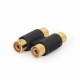Gembird audio double RCA (F) to RCA (F) coupler, black A-2RCAFF-01 Gembird audio double RCA (F) to RCA (F) coupler, black A-2RCAFF-01