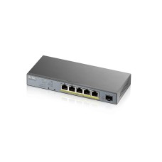 ZYXEL Switch GS1350-6HP, 6 Port managed CCTV PoE, long range, 60W, 802.3BT GS1350-6HP-EU0101F ZYXEL Switch GS1350-6HP, 6 Port managed CCTV PoE, long range, 60W, 802.3BT GS1350-6HP-EU0101F