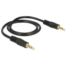 DeLock Cable Stereo Jack 3.5 mm 4 pin male > male 0,5m 83434 DeLock Cable Stereo Jack 3.5 mm 4 pin male > male 0,5m 83434