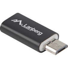 LANBERG AD-UC-UA-01 Lanberg Adapter USB TYPE-C(F)-AM 3.1 Black AD-UC-UA-01