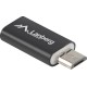 LANBERG AD-UC-UA-01 Lanberg Adapter USB TYPE-C(F)-AM 3.1 Black AD-UC-UA-01