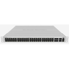 Mikrotik CRS354-48P-4S+2Q+RM rackbe szerelhető switch, 48x gigabites PoE RJ45 porttal mx. 750W, 4x SFP+ port, 2x 40GbE QSFP port CRS354-48P-4S+2Q+RM