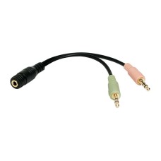 Logilink Audio jack adapter 4-pin 3.5mm stereo female to 2x 3.5mm male CA0020 Logilink Audio jack adapter 4-pin 3.5mm stereo female to 2x 3.5mm male CA0020