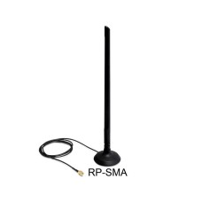 DeLock WLAN 802.11 b/g/n Antenna RP-SMA 6.5 dBi Omnidirectional Joint With Magnetic Stand 88410 DeLock WLAN 802.11 b/g/n Antenna RP-SMA 6.5 dBi Omnidirectional Joint With Magnetic Stand 88410