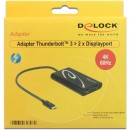 Delock 62708 Thunderbolt™ 3 apa > 2 x Displayport anya 4K 60 Hz adapter 62708 Delock 62708 Thunderbolt™ 3 apa > 2 x Displayport anya 4K 60 Hz adapter 62708
