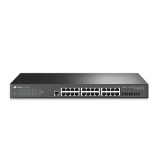 TP-LINK Switch 24x1000Mbps + 4x10G SFP+ + 2 konzol port, Menedzselhető, TL-SG3428X TL-SG3428X