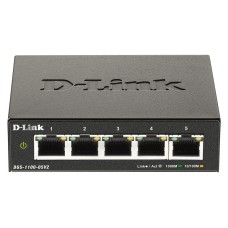 D-LINK Switch 5x1000Mbps F&eacute;mh&aacute;zas Asztali Menedszelhető, DGS-1100-05V2/E DGS-1100-05V2/E