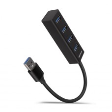 AXAGON HUE-M1A USB3.2 Hub 4-port metal black HUE-M1A AXAGON HUE-M1A USB3.2 Hub 4-port metal black HUE-M1A