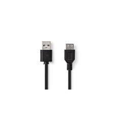 Nedis USB 2.0 hosszabbító kábel 2m - Fekete CCGP60010BK20