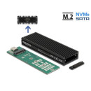 Delock Külső USB Type-C kombinált ház M.2 NVMe PCIe vagy SATA SSD eszközhöz - szerszám mentes 42633
