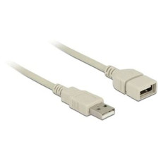 Delock USB 2.0-s bőv&iacute;tők&aacute;bel A-t&iacute;pus&uacute; csatlakoz&oacute;dug&oacute;val - USB 2.0-s, A-t&iacute;pus&uacute; csatlakoz&oacute;h&uuml;vellyel, 3 84886