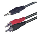 Somogyi JACK - RCA kábel 1.5m ( 3.5mm jack apa -2x RCA apa) A 49