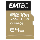 EMTEC Memóriakártya, SDXC, 64GB, UHS-I/U3/V30, 95/85 MB/s, EMTEC "SpeedIN" ECMSD64GXC10SP