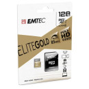 EMTEC Memóriakártya, microSDXC, 128GB, UHS-I/U1, 85/20 MB/s, adapter, EMTEC "Elite Gold" ECMSDM128GGPREAWOA