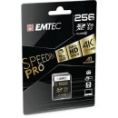 EMTEC Memóriakártya, SDXC, 256GB, UHS-I/U3/V30, 95/85 MB/s, EMTEC "SpeedIN" ECMSD256GXC10SP