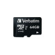 VERBATIM Memóriakártya, microSDXC, 256GB CL10/U1, 90/10 MB/s, adapter, VERBATIM 