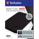 VERBATIM SSD (külső memória), 1TB, USB 3.2, VERBATIM "Storen Go", fekete 53230