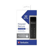 VERBATIM Pendrive, 128GB, USB-C (USB 3.2), titkosítás, 160/130Mb/s, VERBATIM "Keypad Secure" 49432