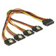Delock 15 pin-es SATA kábel bemeneti zár funkcióval - 15 pin-es SATA tápcsatlakozó kimeneti 2 x egye 60150